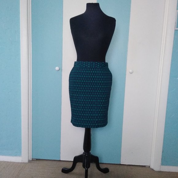 Tommy Hilfiger Paint Brush Print Pencil Skirt - Picture 2 of 8